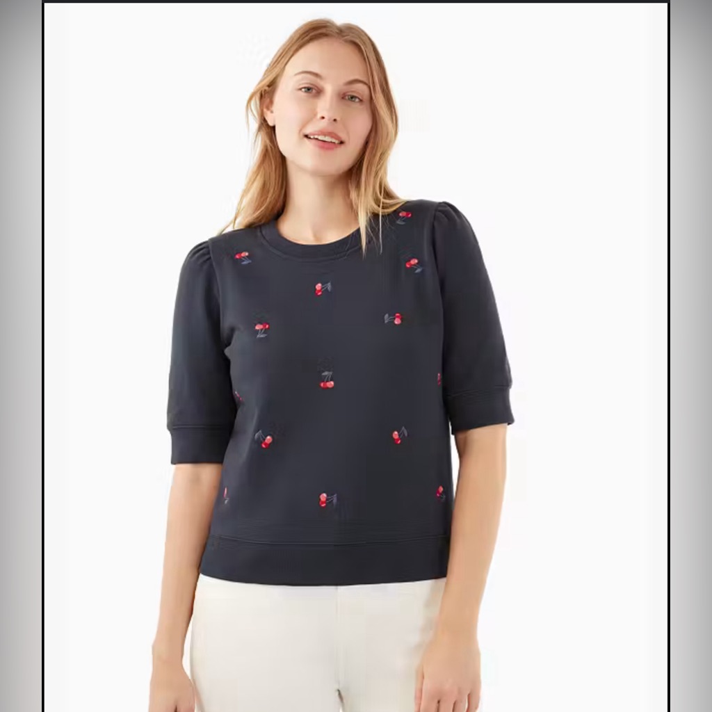 Kate Spade Xs Cherry Embroider Pull Over